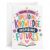 Inspirational Greeting Card Featuring Colorful Typographic Design About Knowledge and Growth for Occasions