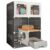 Integrated Cat House Hammock Cat Crate Indoor Catio (Grey)