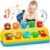 Interactive Pop up Animal Toys with Music & Light, Montessori Cause and Effect Toys for 1 Year Old Boy Girl Early Learning Musical Baby Toy 12-18 Months STEM Toddler Toy Age 1-2 Gift for Infant