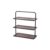 Ioensy Multi Layer Storage Shelf Wooden Desktop Rack Organizer with 3 Layer Wood Shelves and Metal Frame Raised Edges and Non Slip Pads Suitable for Home