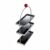 Ioensy Storage Shelf Multi Tier Countertop Organizer Rack Stand With Stainless Steel And Acrylic For Rust Resistant Stable Use Suitable for bedroom kitchen, Black, 3-Tier Red Ball