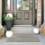 IOHOUZE 2×3 Striped Outdoor Door Mat, Washable Porch Rug, Black Beige