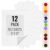 IONTACH 9″ X 12″ Felt Fabric Sheets 1.6mm Thick (12 Packs, White)