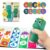 iPlay, iLearn Kid Dinosaur Sticker Stamp Set – 400+ Stickers 18-Page Activity Book, Toddler Creative Mess-Free Art Craft Educational Travel Toy, Birthday Easter Basket Gifts 3 4 5 6 Year Old Girl Boy