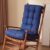 IPYNBAP Rocking Chair Cushion, Waterproof and Fade-Resistant Patio Chair Cushions, Tufted Chair Pads for Rocker Furniture, 17×17 Inch, Indoor/Outdoor Seat Cushions with Ties, Navy Blue