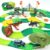 IQKidz Dinosaur World Race Track Toys – 216pcs Flexible Track Playset with 1 Dinosaur Car, 1 Race Car, 6 Dino Toys, for Kids 3 4 5 6 Year & Up Old (Boys and Girls)