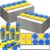 Ireer 10 Sets Bulk Magnetic Ten Frames for Classroom 100 Magnetic Math Counters and 10 Boards Kindergarten Classroom Must Haves Math Manipulatives for Home Prek Preschool Elementary(Yellow Blue)