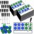 Ireer 48 Sets Magnetic Ten Frame Set, Math Counters Bulk for Classroom Early Math Manipulatives Kit for Home, Kindergarten and Elementary Teachers (Blue and Green)