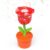 Irfora Bubble Blower Stylish Rose Flower Design Automatic Bubble Machine for Summer Parties and Outdoor Events RedPink Rechargeable Bubbles Maker for Birthday-Plastics (Red)