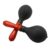 Irfora Professional Maracas Shakers for Kids Red & Black Comfortable Wood Handle Musical Toy for KTV Party 1 Pair