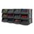 IRIS USA 12-Pack, Small Stackable Storage Bins, Black