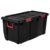 IRIS USA 2 Pack 32 Gallon Heavy Duty Rolling Storage Bins with Lids, Black