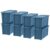 IRIS USA 31 Gallon Eco-Friendly Heavy Duty Storage Totes with Easy-Grip Handles, 8 Pack – Large Bins with Lids Garage Organizing Tubs, Durable Stackable Utility Containers, Made in USA – Navy