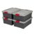 IRIS USA 4-Pack 12 Gal Heavy Duty Lockable Storage Totes with lids, Gray