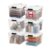 IRIS USA 40 Qt Storage Bins with Lids, 6 Pack, Clear/White