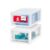 IRIS USA 6 Qt. Plastic Drawer Storage Organizer Stacking Drawers, 2-Pack, Stackable Unit with Sliding Drawer for Bedroom Kitchen Under Sink Pantry Craft Room Bathroom Dorm Office, White