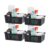 IRIS USA Plastic Basket, 4-Pack, Medium, Shelves Storage Basket for Organizing Pantry, Office, Craft Room, Cabinet, Bedroom, Closet, Laundry Room, Black