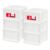 IRIS USA Plastic Drawer Storage Organizer, 3-Drawers, 2-Pack, for Classroom Art Craft Supplies, Bathroom Bedroom, Laundry Room, White/Clear