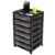IRIS USA Rolling Cart with Drawers |Made in USA| 6-Tier Cases – Black/Gray
