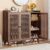 IRONCK Shoe Cabinet with 3 Doors, Shoe Storage Cabinet with Slatted Doors