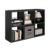 IRONMIX Metal 6 Cube Storage Organizer, Short Black Bookshelf with Storage, Small Horizontal Bookshelf, 2 Tier Open Bookcase Cube Shelf, Freestanding TV Stand for Home Office Library (Black, 1037)