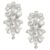 ISDVBUY 2 Pack Silver Rhinestone Applique Sew, Rhinestone Iron on Patch Hot Fix Crystal Sewing Applique for Bridal Wedding Dress & Accessories (3.2×1.6 Inch)