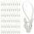 ISDVBUY 60 Pack White Clothes Pins with Plastic Rope Hanger, Mini Laundry Clips, Drying Clothing Clips Hooks for Travel, Pants, Hats, Socks & Towels