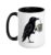 Is He Vintage Dead Yet Dark Crow Coffee Gothic Raven Ceramic Mug, Black/White, 15oz