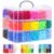 Itopstar Pony Beads Bulk for Jewelry Making, 30+ Colorful 10000+Perler Beads for Bracelets, Necklaces & Crafts, Premium Plastic Beads Kit