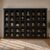 ivaniti 71″ Modern Luxury Arched Bookcase Set of 4 with Glass Doors, Black Tall Freestanding Bookshelves, Modular High-Density Engineered Wood Display Cabinets for Home Office and Living Room