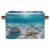 Ivolege Storage Bins – Clear Ocean Starfish Storage Baskets with Handles