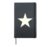 Ivory Star on Multiple Colors Hardcover Journal, Black