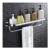 IVQAPP Bathroom shelf Bathroom Shelf Tempered Glass with Towel Bar Wall Mounted Stainless Steel Packing with Screws 13~33 Inch 0919 (Size : 63cm) (33cm)
