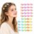 Ivyu 100 Pcs Mini Flower Claw Clips, Colorful Hair Clips for Women & Girls