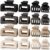 Ivyu 16 Pcs Hair Clips for Women, Small Medium Claw Clips Set, Recycled Plastic Matte Hair Claw Clips with Strong Hold, Non Slip Rectangle Clips for Thin Thick Hair and Everyday Styling (Neutral)