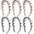 Ivyu 6 Pcs Zig Zag Headbands for Women & Men, Recycled Plastic Non Slip Wavy Hair Bands with Soft Silicone Tips, Flexible Comb Headbands for Slicked Back Hair. (6, Black and Tortoise)