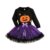 IWIHMIV Girl Halloween Long Sleeved Sweatshirt Layer Mesh Skirt（Purple,18 M
