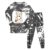 IWIHMIV Girls Halloween Outfits Print Crewneck Long Sleeve Pants（Black,9 Y