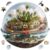 Ixfyloop Wooden Puzzle 184Pcs Succulent World Jigsaw Decor Gift 11.2×10.6in