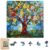 Ixfyloop Wooden Puzzle 200Pcs Vibrant Tree Jigsaw Decor Gift 12.2×12.2in