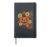 Jack O Lantern Floral Pumpkin With Autumn Flowers Hardcover Journal, Black