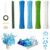 JAEZVIO Pipe Cleaner Flower Kit, Pipe Cleaners Bulk Flowers Craft Set with Floral Stems, Floral Tape and Flower-Making Guide, DIY Craft Supplies for Handmade Flowers and Home Decor (Blue)