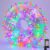Janshine 1000 LED String Lights Clear Wire Purple and Green