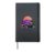 Japanese Retro Futuristic Synthwave Car Racing JDM Tuning Hardcover Journal, Black