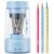 JARLINK Electric Pencil Sharpener, Fully Automatic Rechargeable Pencil Sharpener for 6-12mm Pencils, 3 Adjustable Sharpness, Hands-Free, Colored Pencil Sharpener for Classroom Home Office (Blue)