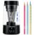 JARLINK Electric Pencil Sharpener, Fully Automatic Rechargeable Pencil Sharpener for 6-12mm Pencils, 3 Adjustable Sharpness, Colored Pencil Sharpener for Classroom Home Office (Black)