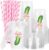 JarThenaAMCS 50Pcs Pickle Party Plastic Cup with Lid Straw, Pink Bow, 12oz