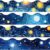 JarThenaAMCS 72Pcs Starry Night Sky Bulletin Board Borders 4 Designs Galaxy Scalloped Self-Adhesive Border Trims Outer Space Border Sticker Decals for Back to School Home Party Wall Decor
