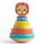 Jasey’s Toy Chest Wooden Lion Stacking Rings | 7-Piece Wooden Stacker Toy with Colorful Rings & Lion Topper | Educational Toy for Toddlers Ages 12+ Months