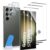 JavoYion for Samsung Galaxy S23 Ultra Screen Protector, 3 Pack Tempered Glass for 6.8 Inch Curved Display with 2 Camera Lens Protectors, Easy Install, Case Friendly, HD Clear